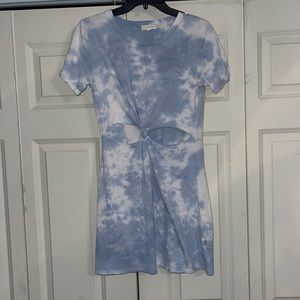 Light Blue/White Tee Shirt Dress